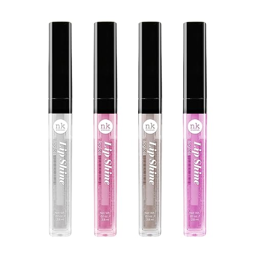 NICKA K NEW YORK Lip Shine, Cosmetics, vibrant colors, bright colors, shining lips, lip shine, long lasting, Multi Pack Colors (AMZ272)