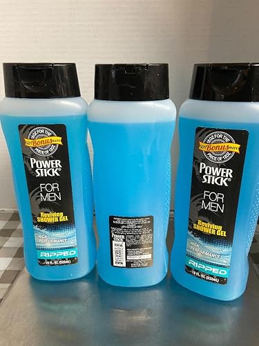 PowerStick Ripped Shower Gel Body Wash (3 EA 18 oz)