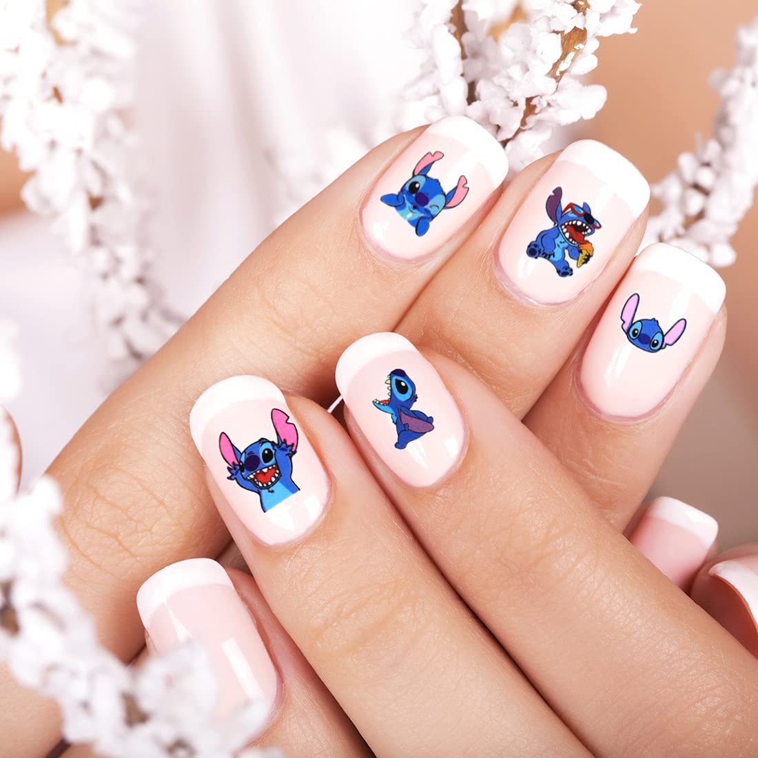 Cute Nail Stickers Kawaii Cartoon Nail Stikers Self-Adhesive Nail Decals for Women Girls Kids Nail Art Stickers (75+Decals)
