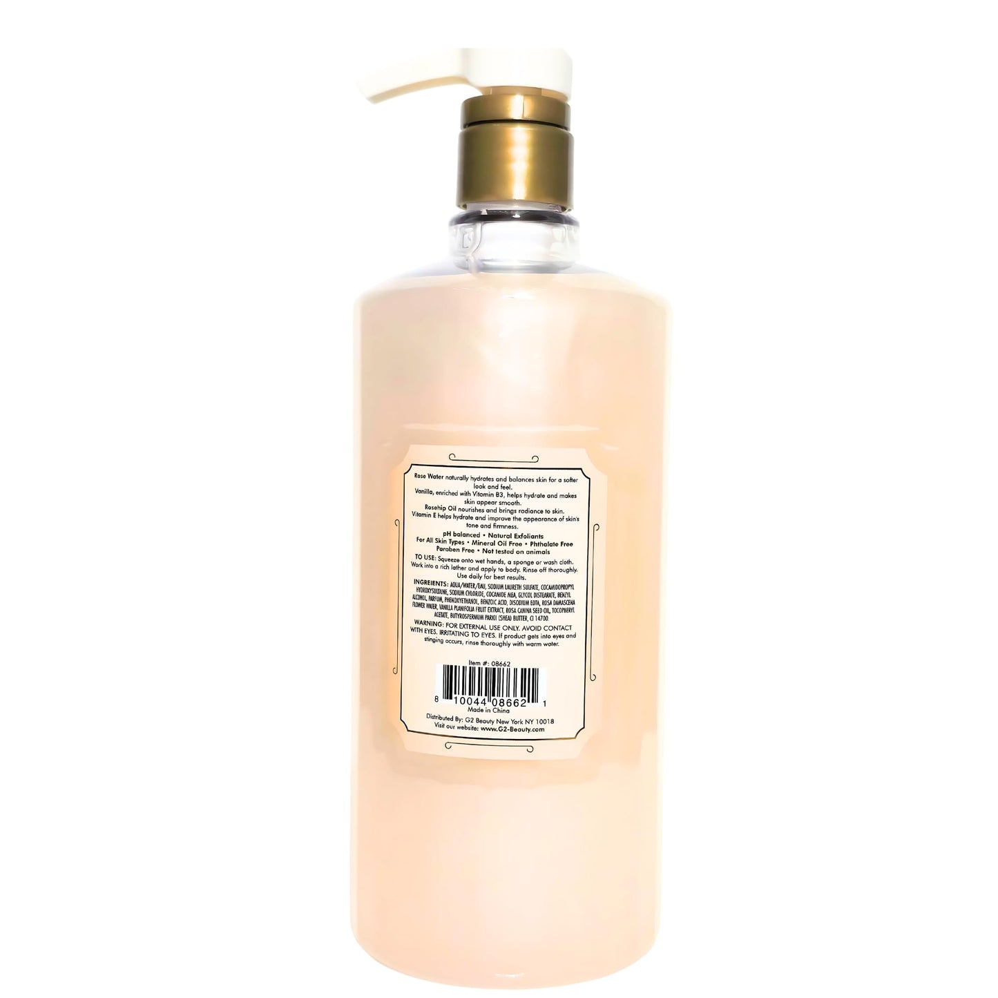 RIVER & ROWE Refreshing Rose water & Vanilla Body Wash With Rosehip & Vitamin E