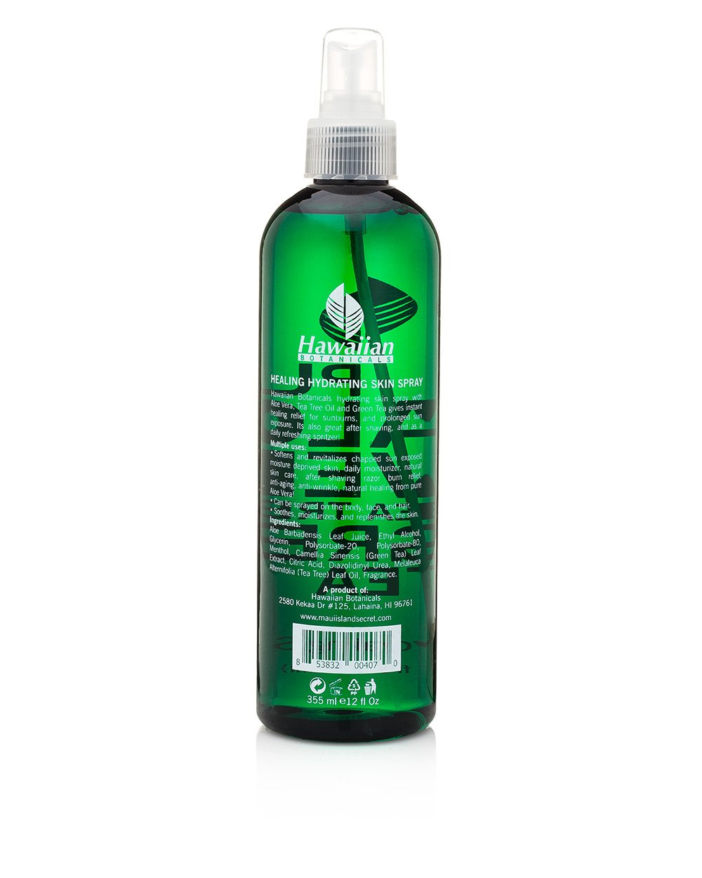 self tanners Hawaiian Botanicals Aloe Vera,Tea Tree Oil, Green Tea, Healing, Hydrating Skin Spray Large 12 oz. Bottle!