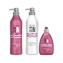 Salon In by Recamier | Liss Control Hair Care Set - Includes Shampoo (33.8 fl oz), Conditioner (33.8 fl oz) and Leave-On Treatment Set (10.1 fl oz)