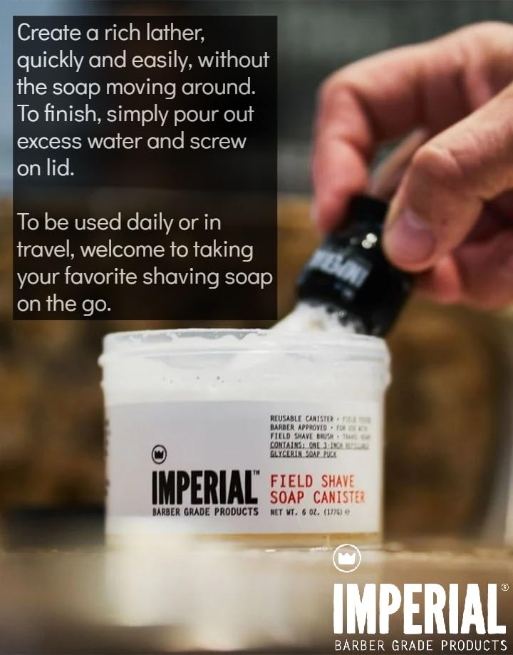 Imperial Barber Field Shave Soap Canister, 6.2 oz. Beauty and Personal Care Imperial Barber Grade Products
