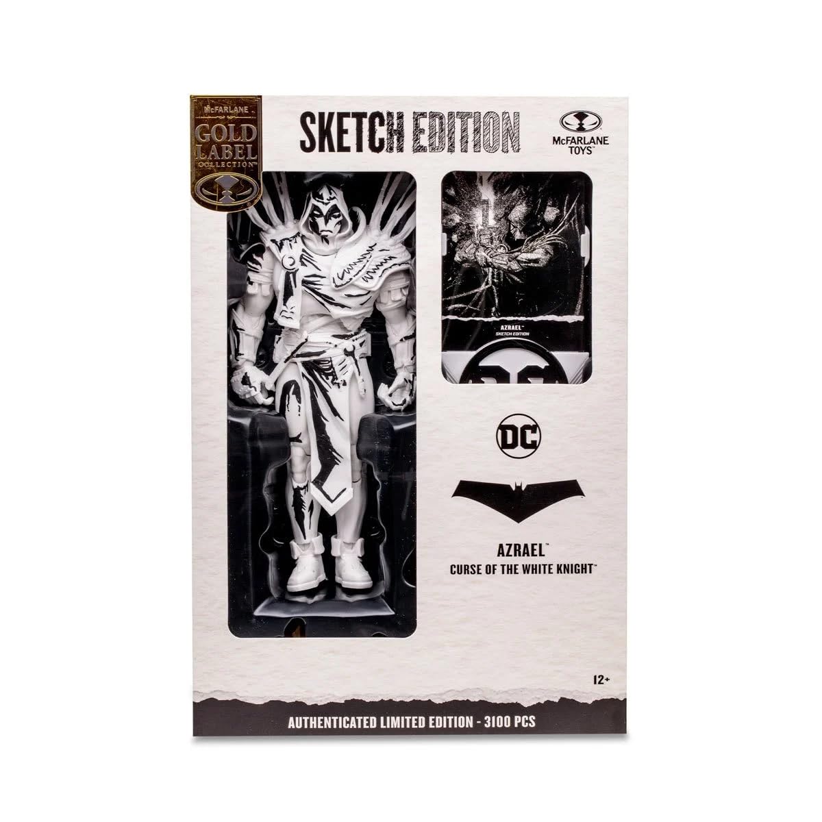 DC Multiverse Azrael Curse of The White Knight Sketch Gold Label 7-Inch Action Figure - Entertainment Earth Exclusive