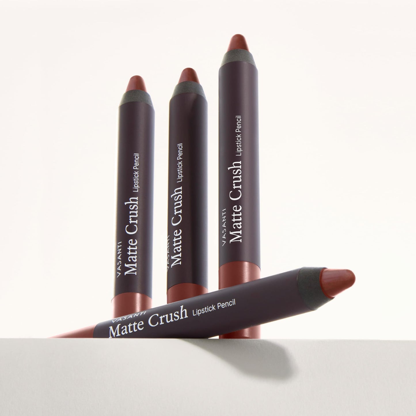 VASANTI Matte Crush Lipstick Pencil (Brownie Bite) | Long-Lasting, Water-Resistant Lip Liner Pencil that Won’t Smudge | Highly Pigmented, Soft Matte