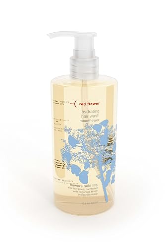 Red Flower Moonflower Hydrating Hair Wash - Sulfate-Free Moisture Boost Shampoo with Coconut Glycerin & Pro-Vitamin B5, Aromatherapeutic Essential Oil