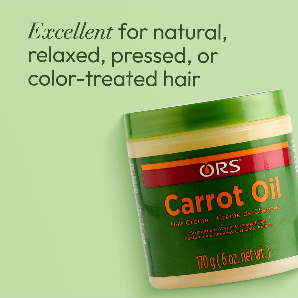 ORS Carrot Oil Hair Cream for Weak & Damage Hair 6 Ounces