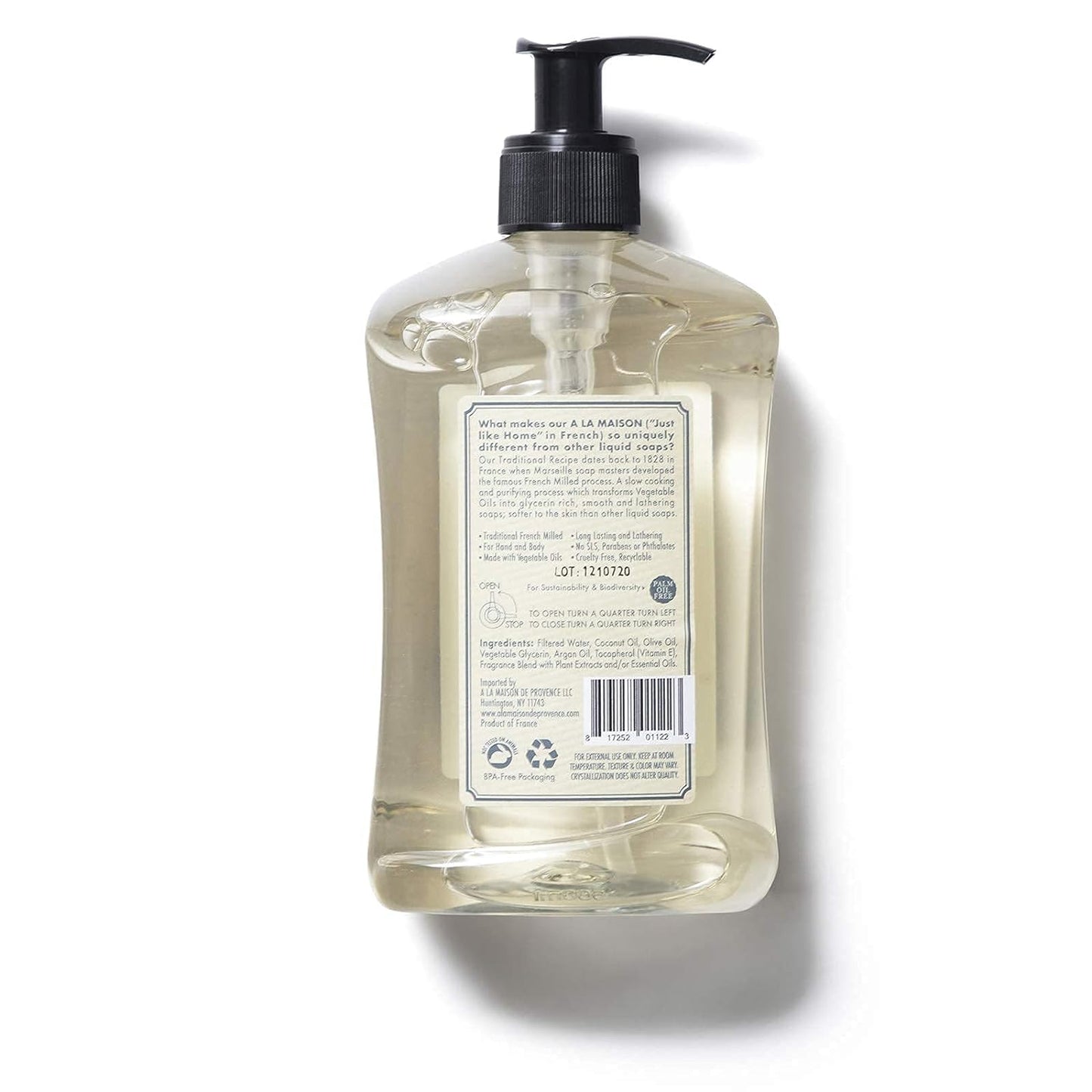 A LA MAISON French Liquid Hand Soap, Fresh Sea Salt - Natural Hand Wash Made with Essential Oils - Biodegradable, Plant-Based, Vegan, Cruelty-Free