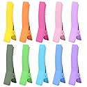 50pcs Colorful Alligator Duckbill Hair Clips Alloy Double Prong Curl Clips Sectioning Hairclips Non-slip Hairpin Barrettes for Women Hair Extensions