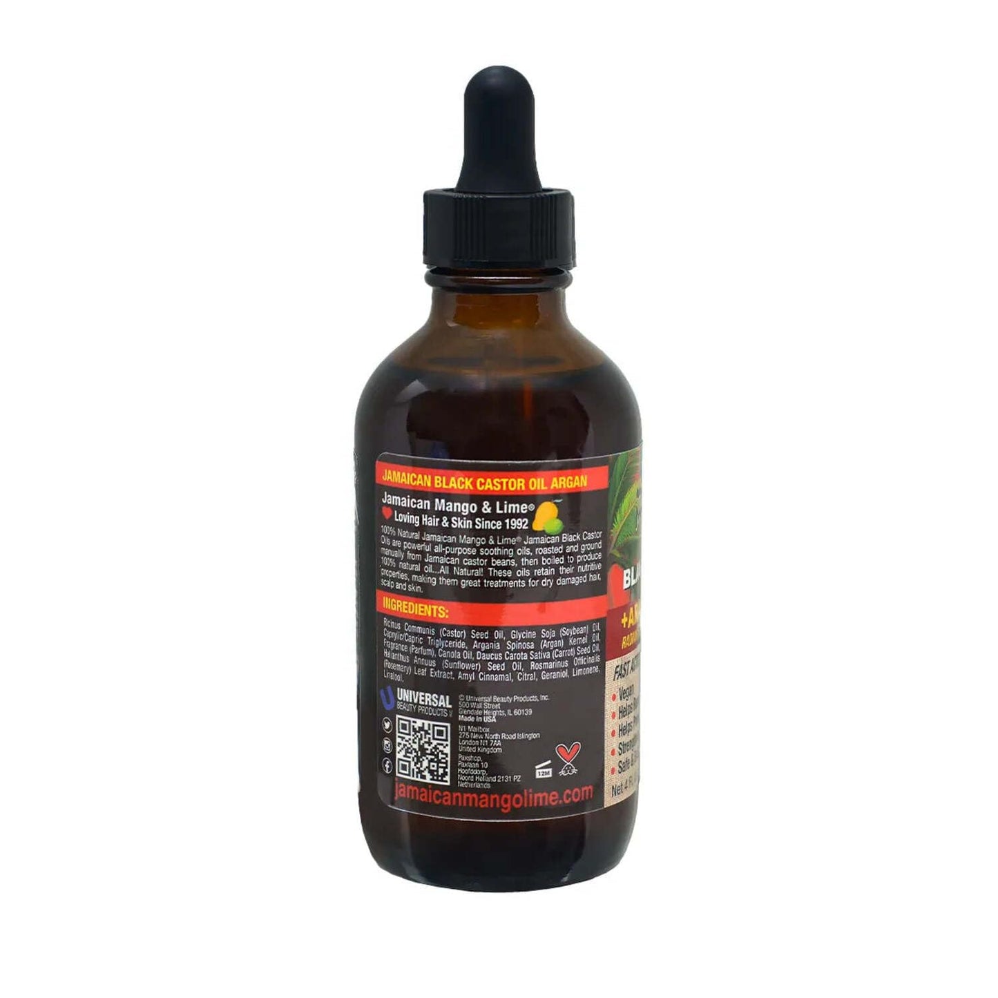 Jamaican Mango & Lime Black Castor Oil - Hair & Scalp Oil for Locs, Braids, Twists & Natural Hair - Strengthens, Moisturizes & Promotes Hair Growth