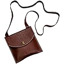 Life-Changing Leather Simple Crossbody Handbag Small Women Men Festival Bag Ethical Eco-Friendly Handmade Purse 100% Genuine (Cafe)
