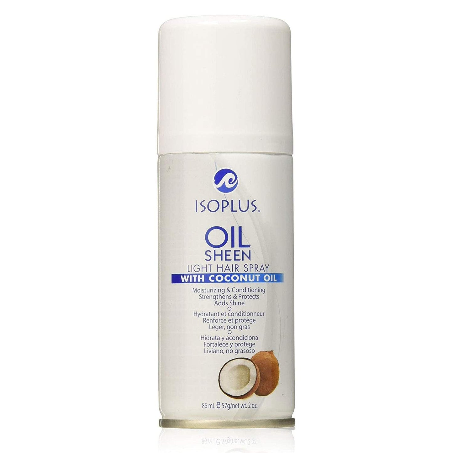 Isoplus Oil Sheen Light Hair Spray with Coconut Oil 2 Oz,Pack of 3
