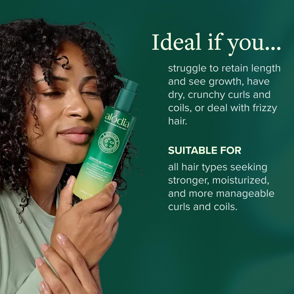ALODIA Anti-Breakage Curl Defining Gelly Custard - Moisturizing Curl Cream for Frizz Control, Buildable Hold, and Styling, With Jojoba Oil