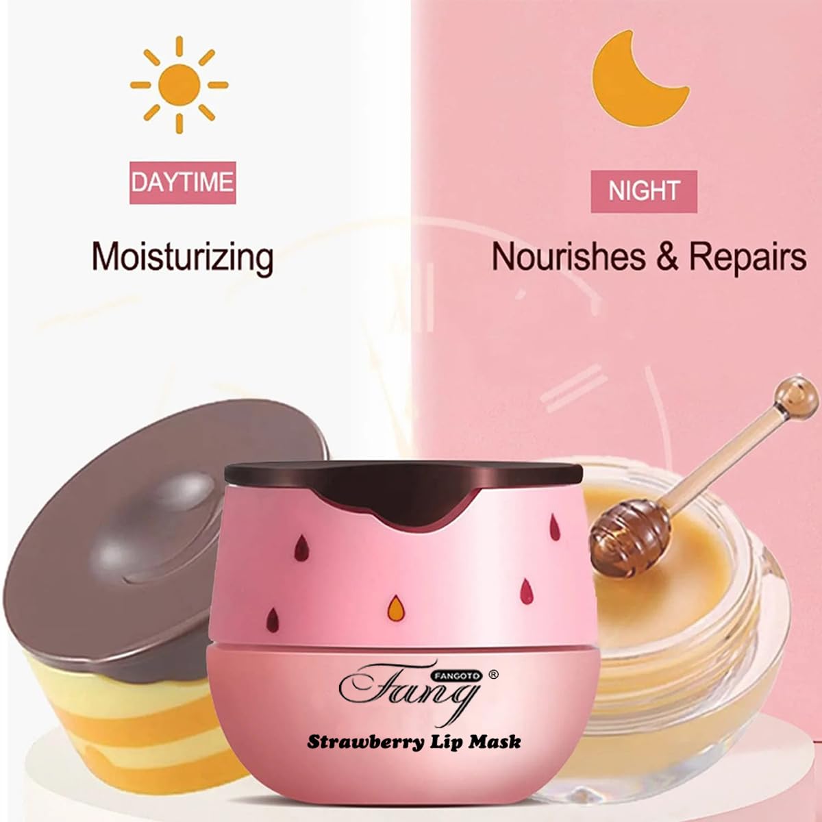 4 PCS Bee Lip Balm Honey Pot,Lip Mask Propolis Moisturizing Beauty and Personal Care WenFeng