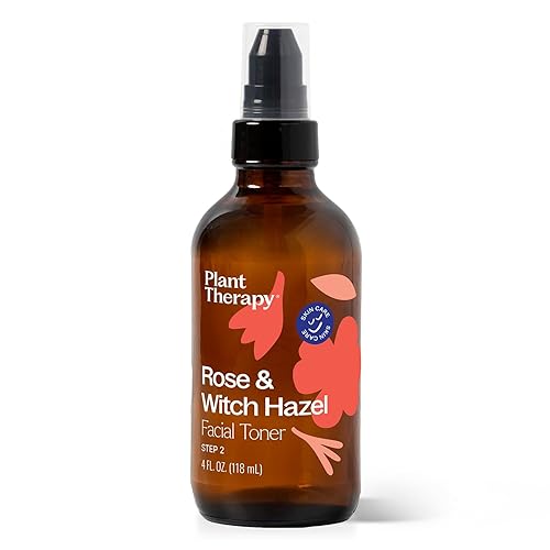Plant Therapy Rose & Witch Hazel Facial Toner 4 oz Helps Minimize The Look of Pores, Balances Excess Oil & Shine, Hydrating & Soothing