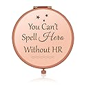 Jielahua HR Appreciation Gifts Human Resources Gifts for Women Thank You Gifts Rose Gold Compact Mirror HR Director Gift Retirement Gift HR Manager