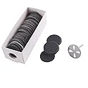 MZCMSL 100pcs Sandpaper Discs and 1pcs Metal Nail Bit,25mm Pedicure Sanding Disc Bit,Electric Foot Files,#80 Grit(Coarse)