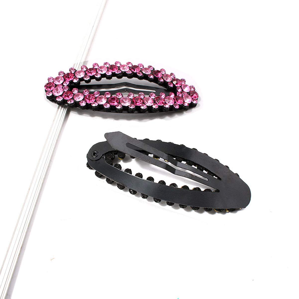 4 Pcs Shiny Rhinestone Snap Hair Clip Simple Fashion Alloy BB Clip Side Clip Hair Pins Hair Barrettes Women Hair Styling Accessories