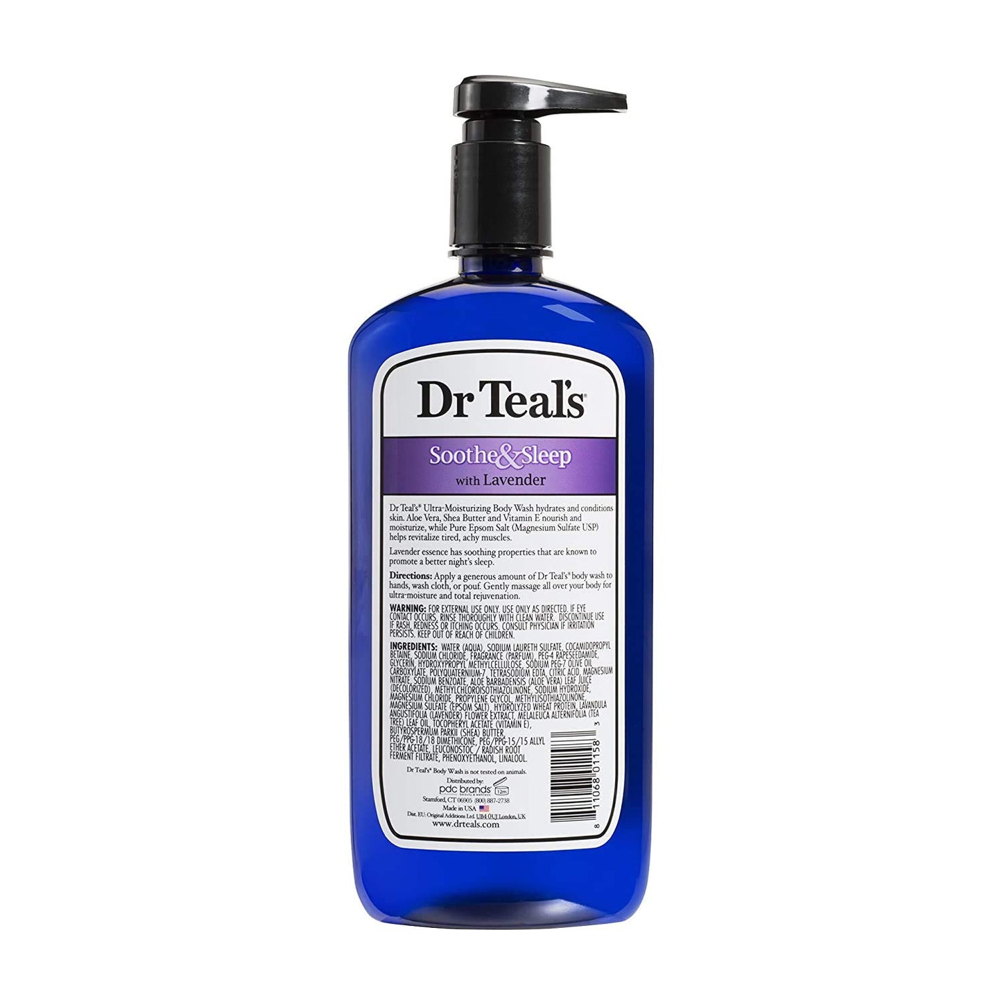 Dr. Teal's Lavender Body Wash Gift Set (2 Pack, 24oz Ea.) - Soothe & Sleep Lavender with Essential Oils Blended with Pure Epsom Salt - Ease Aches