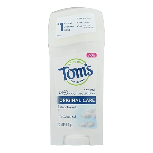 Tom's of Maine Natural Deodorant Stick Unscented 2.25 oz (Pack of 3)