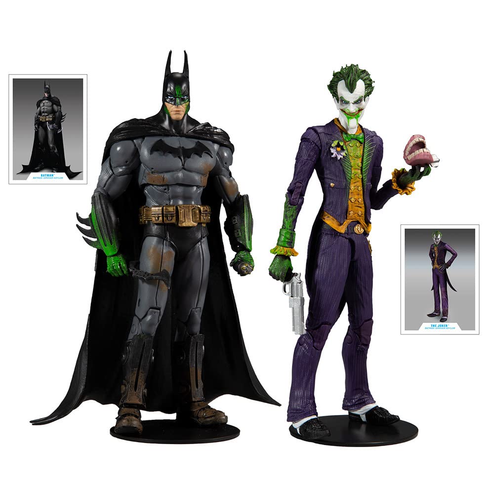 McFarlane DC Comics Batman Vs Arkham Asylum Joker Action Figure Set, 9 Pieces