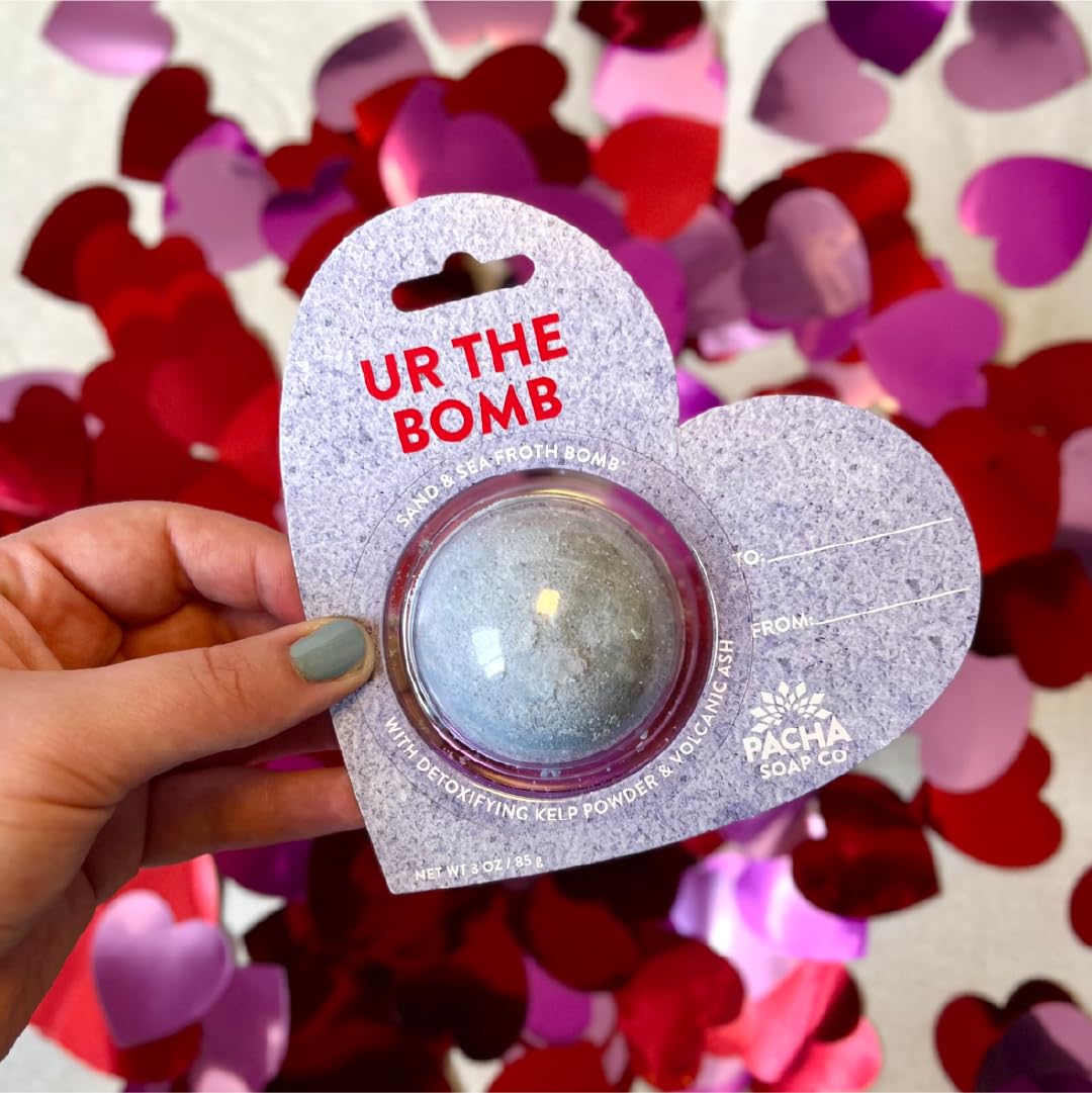 PACHA SOAP Co. Bath Bomb Cards, UR The Bomb, 3-Pack - Scents of Sand & Sea, Nourishing, Moisturizing, Naturally Derived & Handcrafted in The USA
