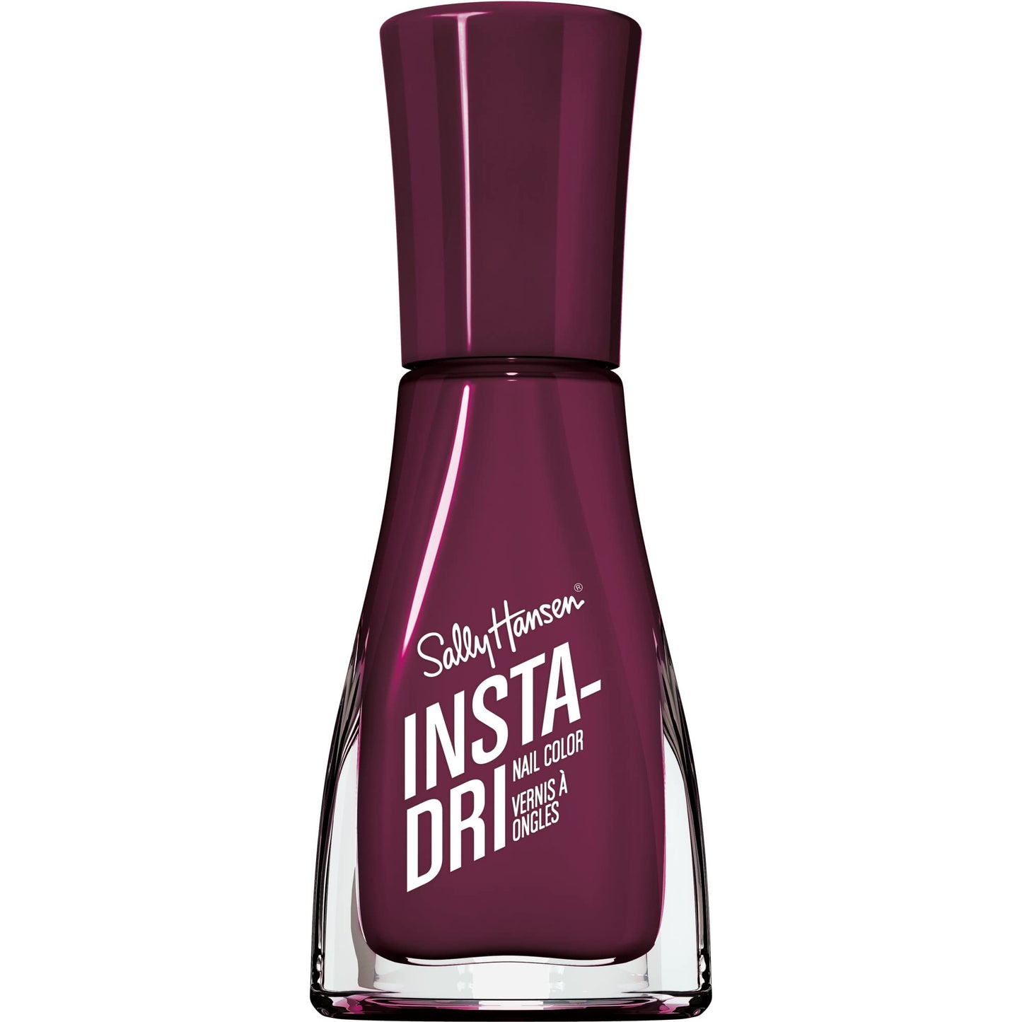 Sally Hansen Insta-Dri Nail Polish | Quick Dry, Long Lasting, Streak-Free Shine | Opaque, Glossy | 428 Zip Wine | Deep Wine Red Nail Color