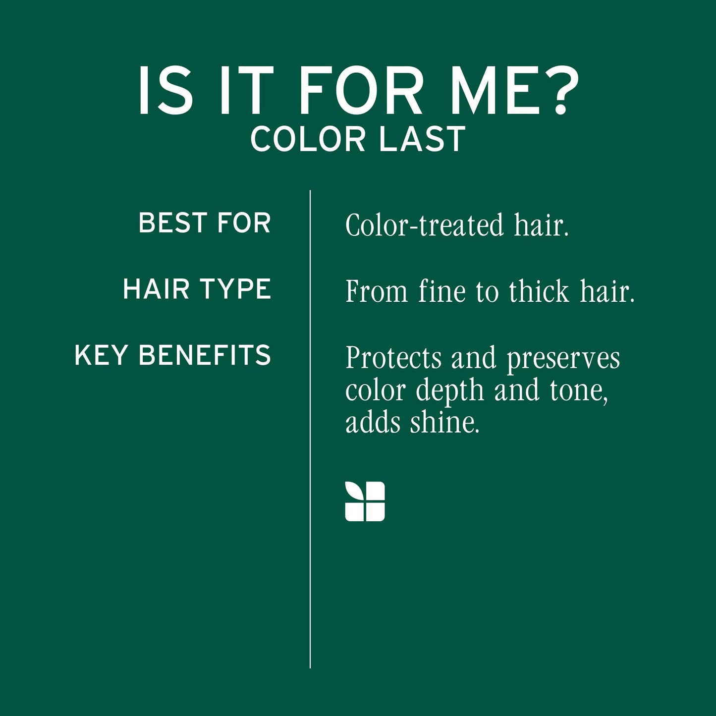 Biolage Color Last Shampoo - For Color-Treated Hair, Nourishes, Strengthens, Hydrates and Adds Shine, Soybean Oil & Stearic Acid, Paraben & Mineral