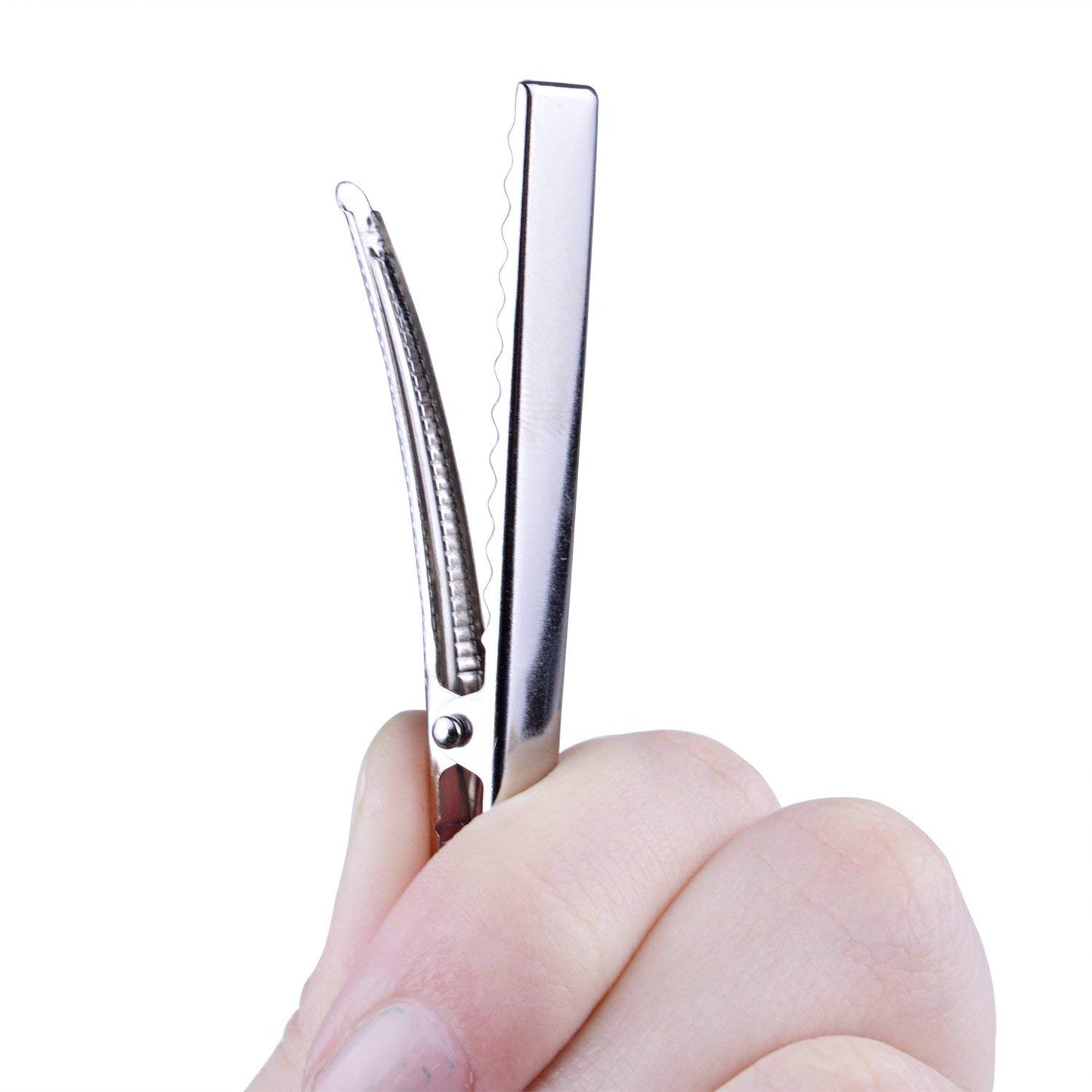 BronaGrand 60pcs Silver Large Long Alligator Hair Clip with Teeth for Arts & Crafts Projects, Dry Hanging Clothing, Office Paper Document