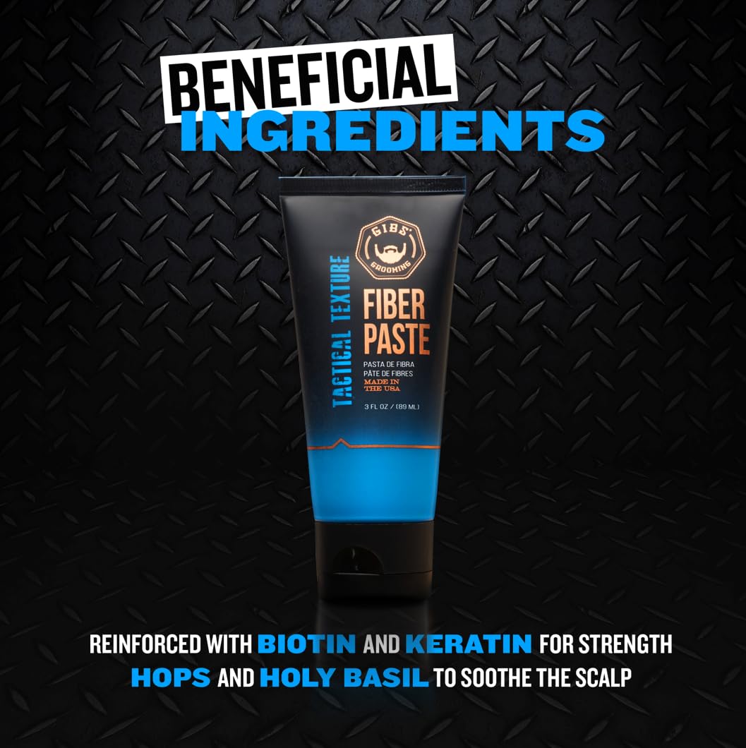 GIBS Grooming Tactical Texture Texturizing Fiber Paste, 3 Fl Oz