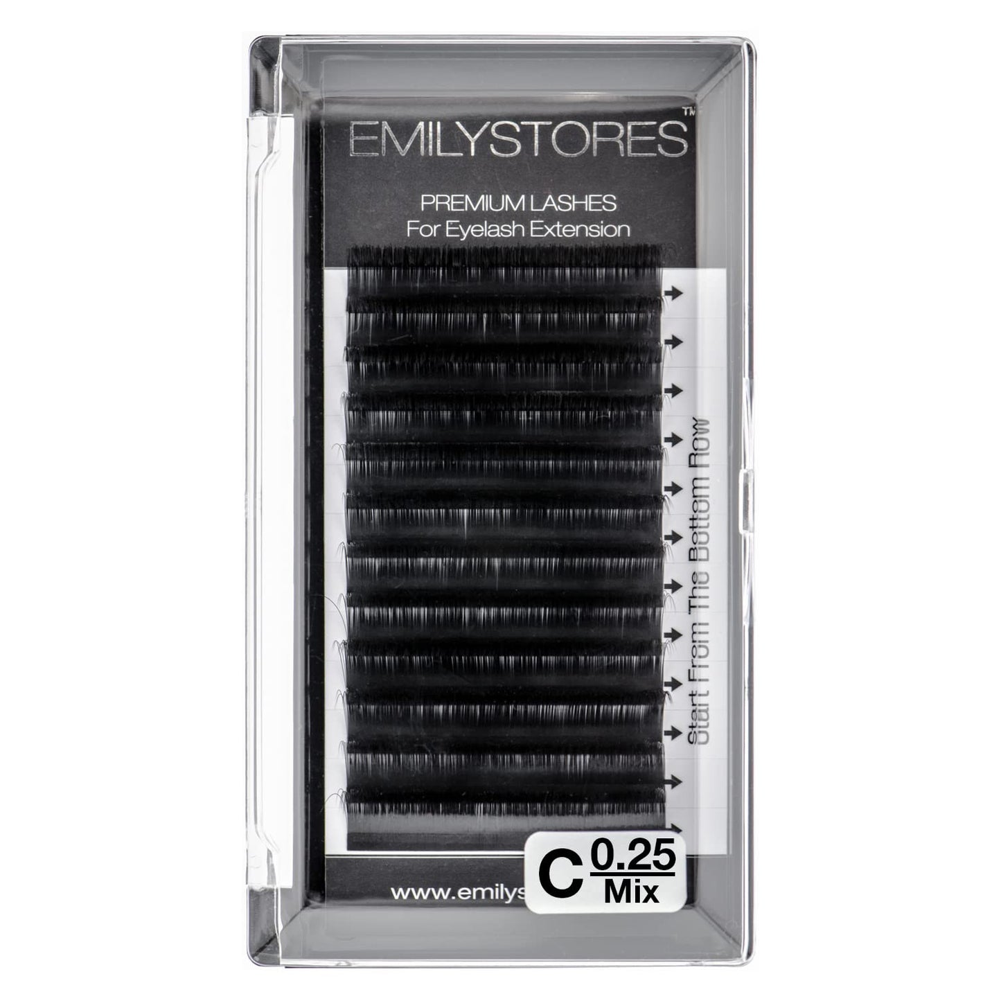 EMILYSTORES Lash Extensions 0.25mm Thickness B Curl Length Mixed 8-14mm Sizes Volume Individual Eyelashes For Eyelash Extensions (0.25,B,Mixed 8-14mm)