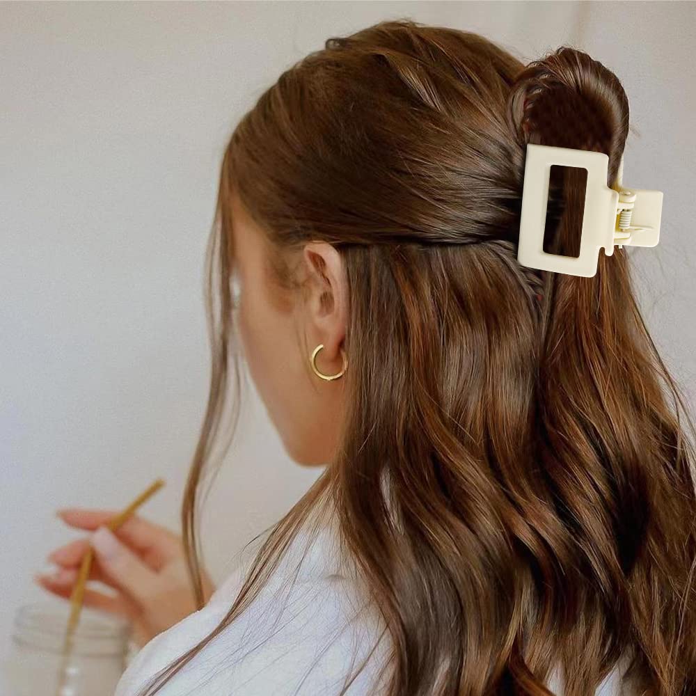 ATODEN Small Claw Clips for Thin Fine Short Hair - 5 Pcs Matte Mini Jaw Clips Hair Accessories for Women Girls