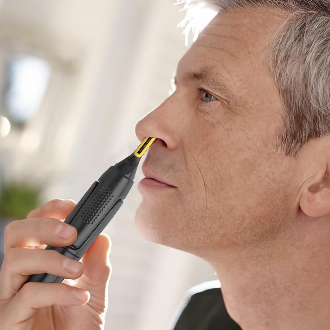 USonline911 Electric Nose Hair Trimmer Men Women Neck Eyebrow Trimmer Shaver Man Clean Trimer Razor Remover 2 x Brush Heads & 1 x Hair Brush Beauty and Personal Care USonline911