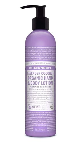 Dr Bronners Lavender Coconut Organic Lotion, 8 Ounce - 6 per case.