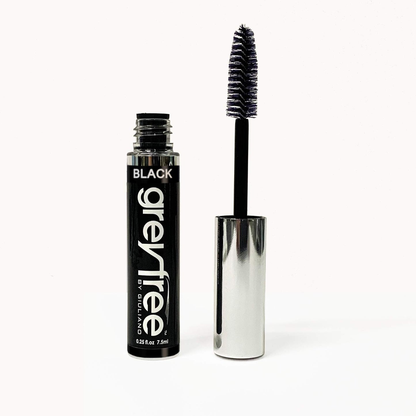 Greyfree Hair Mascara Root Touch-Up for Gray Hair | Precision Hairline Concealer for Brows & Beard | 2 Pack (BLACK/NOIR)