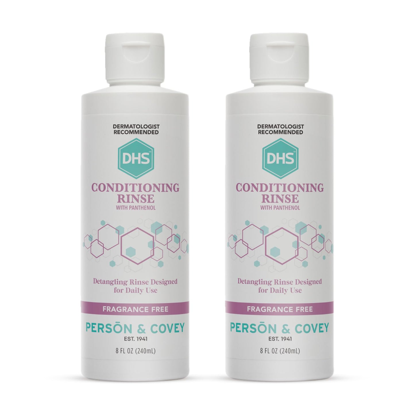 DHS Conditioning Rinse Moisturizing Conditioner - Hydrating and Detangling for Dry, Damaged, or Oily Hair - 2 Pack (8 oz Bottles)
