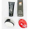 G.B.S Lavender & Citrus Shower Gel & Body Soap Wash Scalp Scrubber Shampoo Brush Set for Men and Women for Daily Use 3 in 1 For Body, Face, Hair