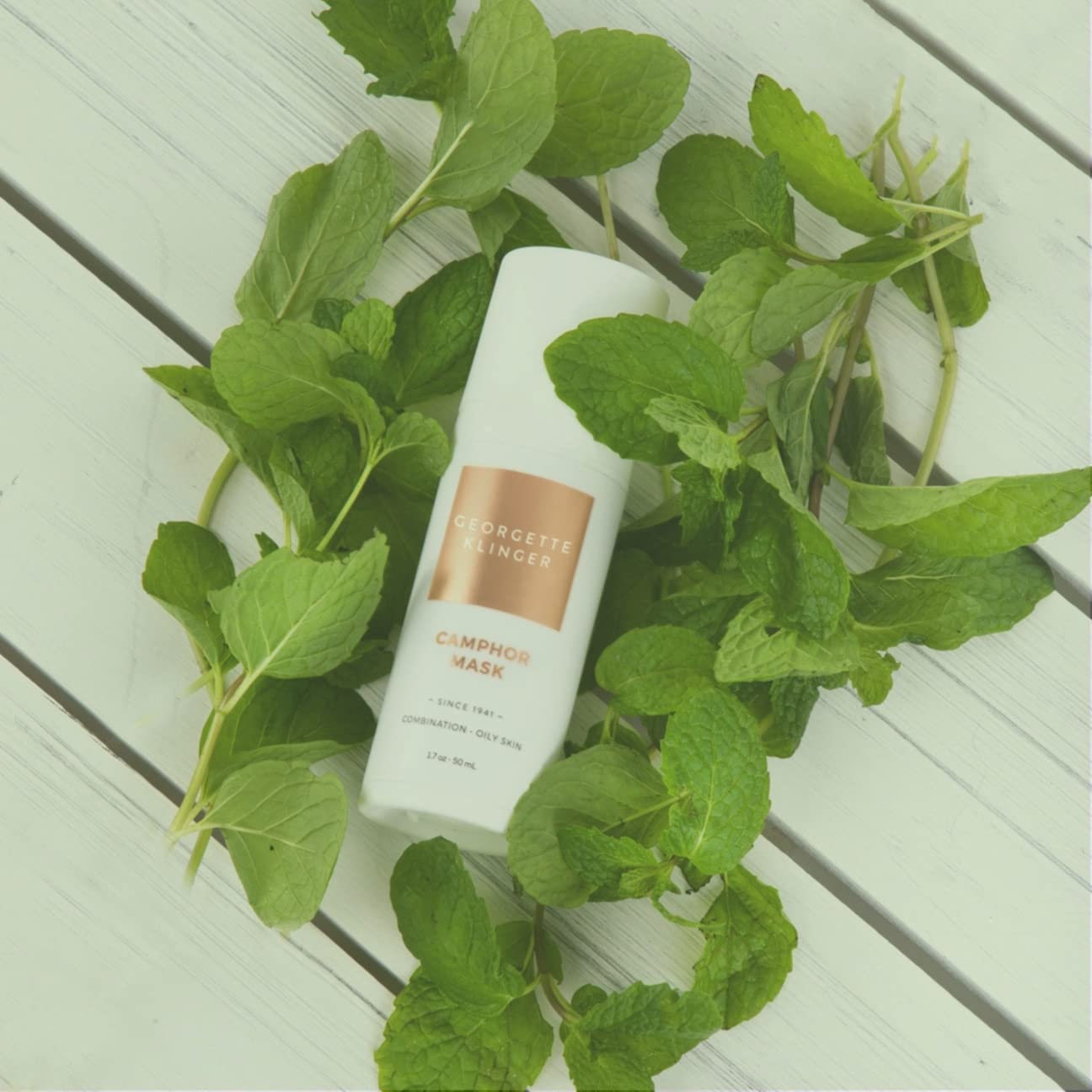 Georgette Klinger Camphor Mask - Mineral-Rich Clay Mask with Menthol & Vitamin E: Detoxify, Exfoliate, and Improve Skin Tone while Absorbing Excess