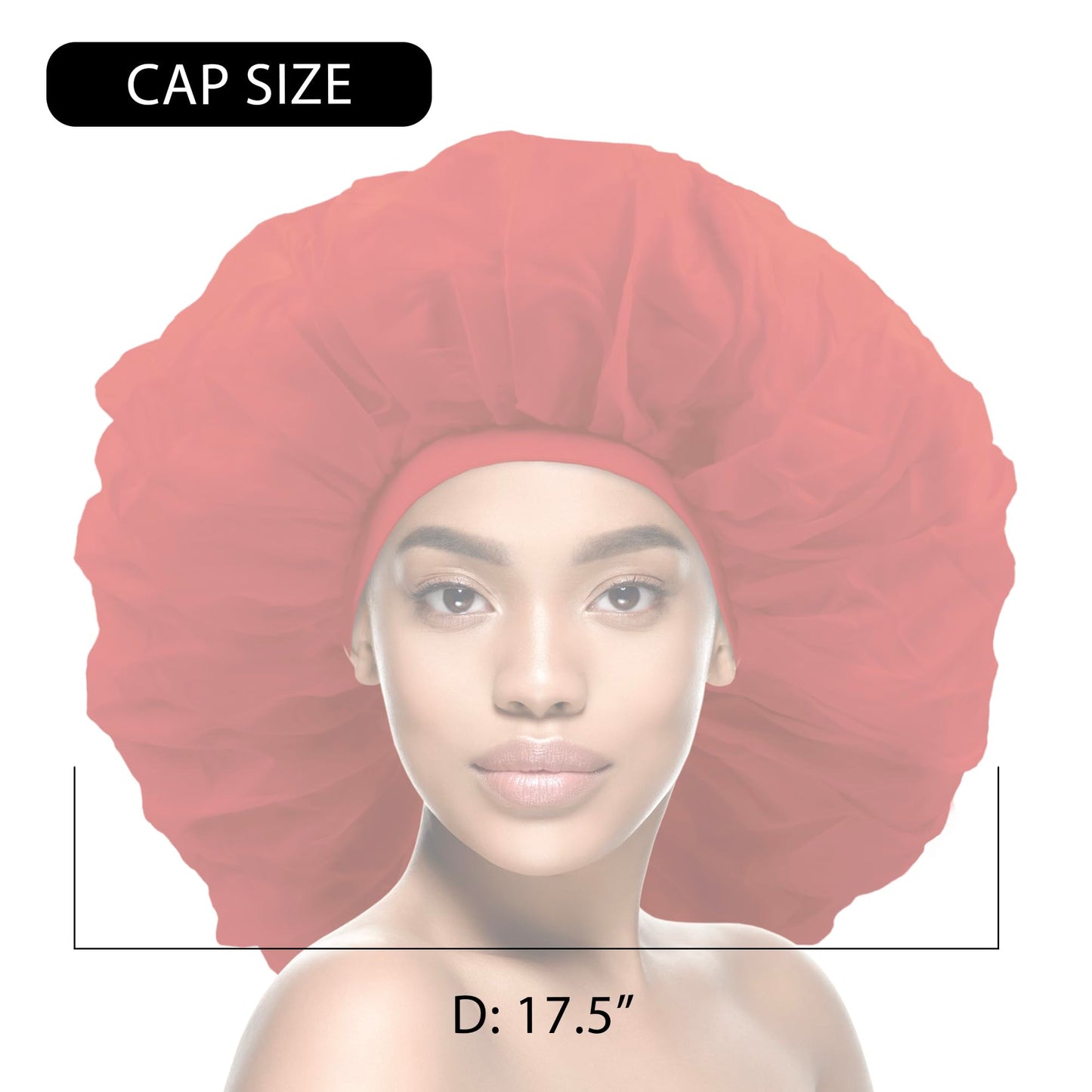 DONNA Argan & Black Castor Treatment Caps Day & Night Cap Sleep Cap Hair Sleep Shower Cap Bonnet satin Bonnet for Sleeping Hat Super Jumbo Red
