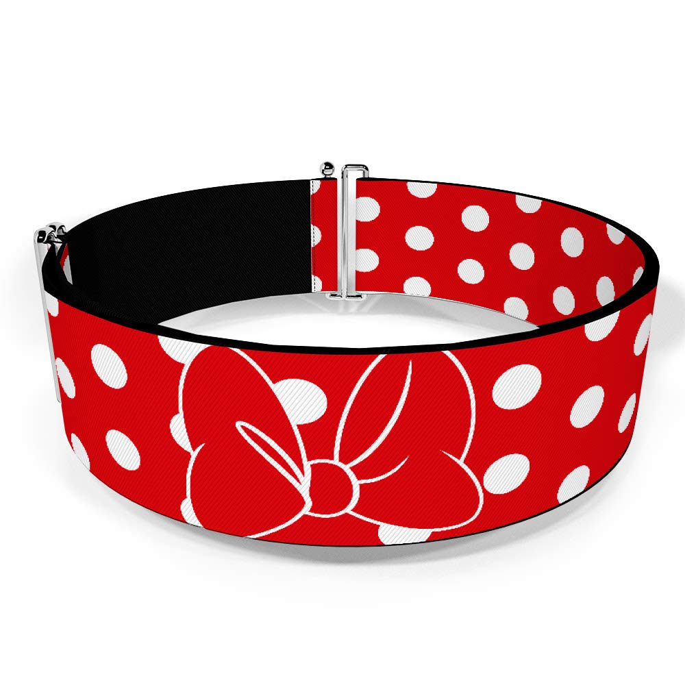 Buckle-Down Women's Cinch Belt Minnie Mouse Dots Red White 28 to 52 Inch, Multicolor