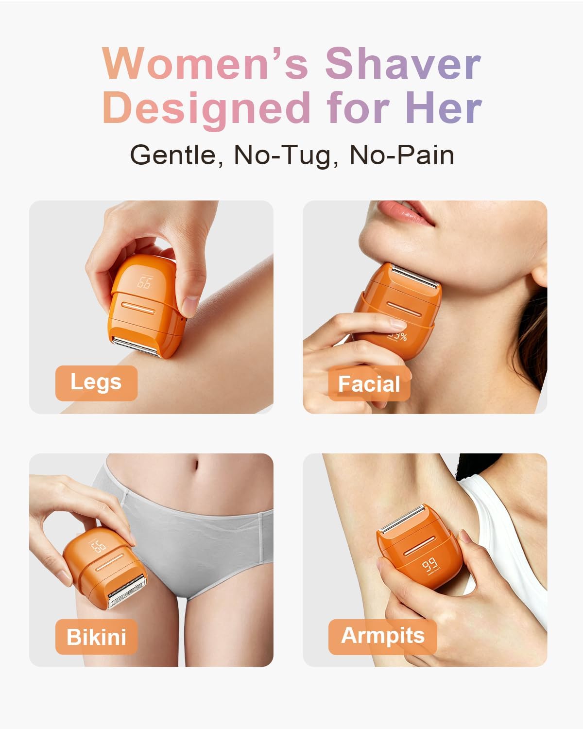 UNIMIKO Electric Shaver for Women Waterproof Mini Electric Razors for Women - Cordless Foil Shaver for Hair Removal, Legs, Face, Body Beauty and Personal Care unimiko