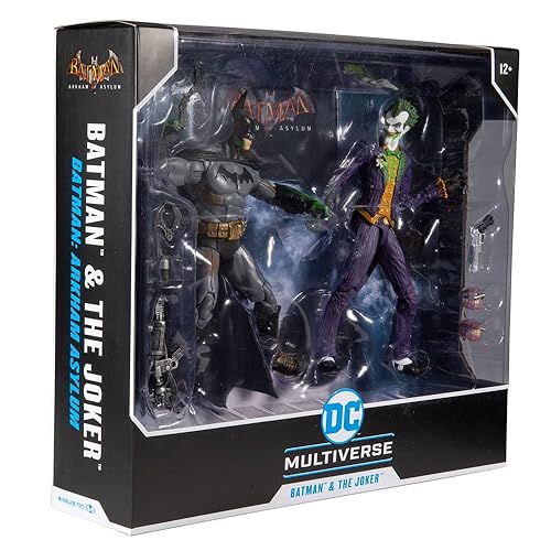 McFarlane DC Comics Batman Vs Arkham Asylum Joker Action Figure Set, 9 Pieces