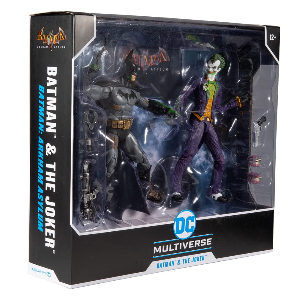 McFarlane DC Comics Batman Vs Arkham Asylum Joker Action Figure Set, 9 Pieces