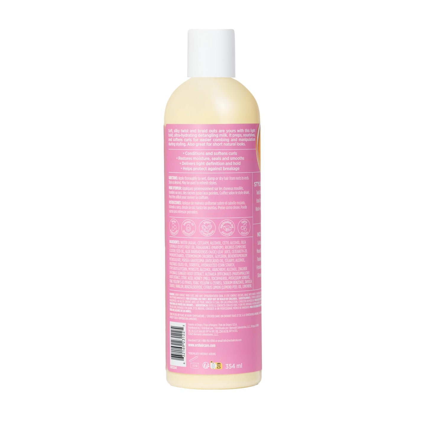 ORS Curlshow Ready to Style Curl Milk, Detangles, Nourishes & Delivers Light Definition 12 Ounces