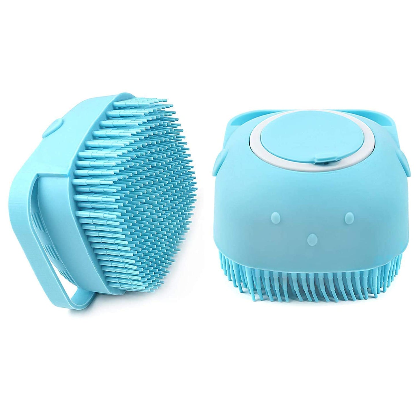 SIOPAWORLD Silicone Soft Bath Body Double-sided Brush with Soap Dispenser Scrubber-use in Hooks Baby Shower Deep Cleaning Gentle Scrub Massage Beauty and Personal Care SIOPAWORLD