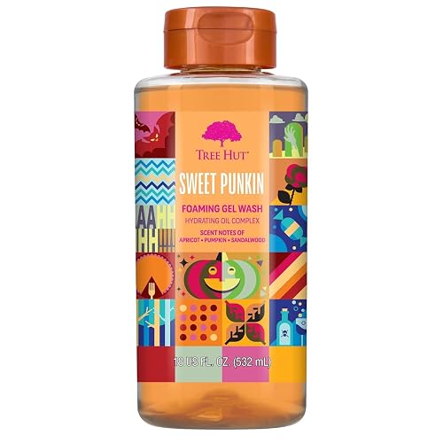 Tree Hut Sweet Punkin Body Wash, Hydrating & Moisturizing Shower Gel w/Shea Butter & Essential Oils, Soft Smooth Glowing Skin, Gentle Cleanser For All
