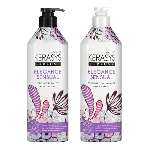 Kerasys Perfume Shampoo and Conditioner Set 20.3 fl oz / 600 ml (Elegance and Sensual)