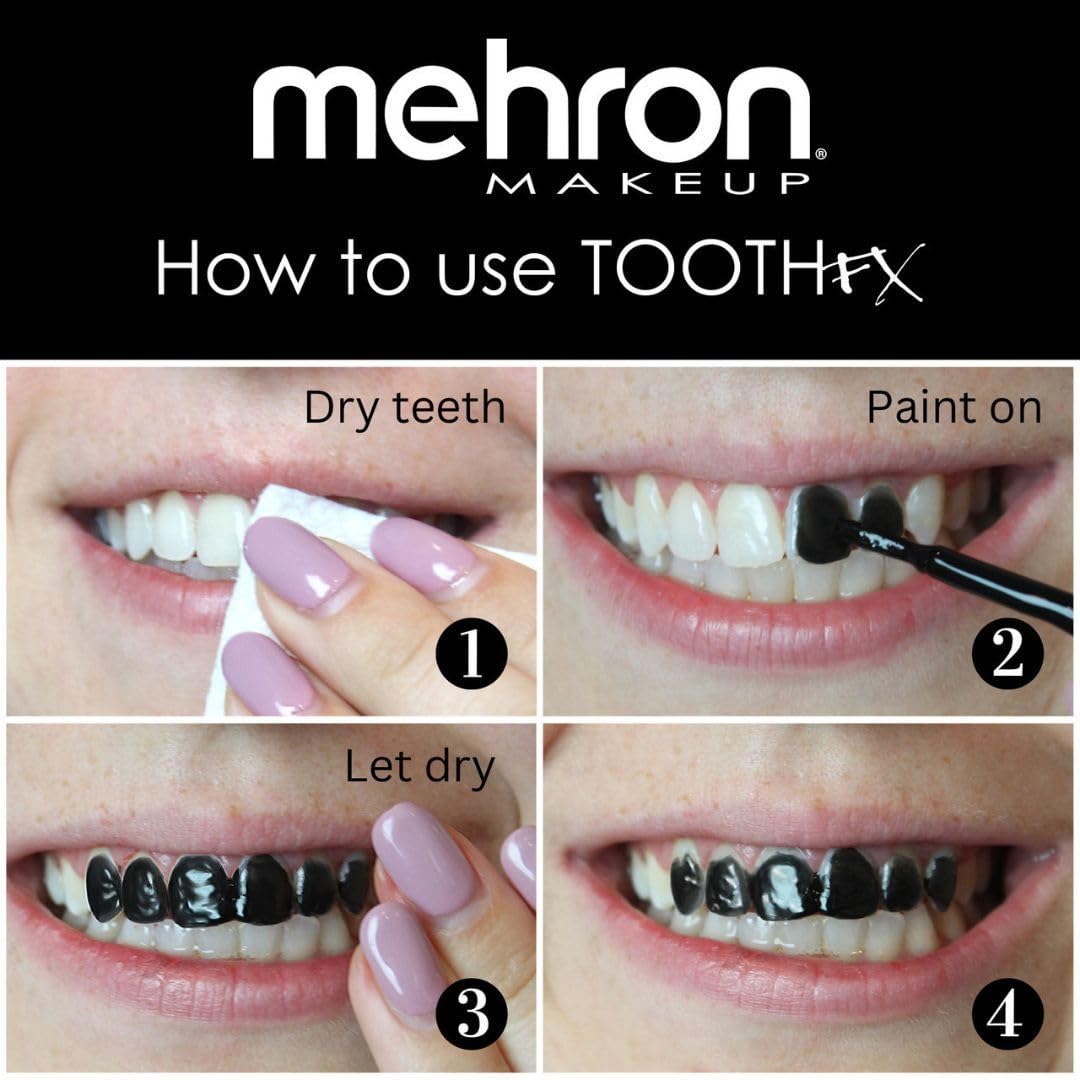 Mehron Makeup Tooth FX Blood Red | Temporary Red Tooth Paint | Perfect for Creating Red Teeth FX, Rotten Teeth Makeup, & Bloody Teeth SFX