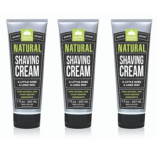 Pacific Shaving Company Natural Shaving Cream - Shea Butter + Vitamin E Shave Cream for Hydrated Sensitive Skin - Clean Formula for a Smooth…