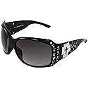 Global Vision La Cruz Womens Motorcycle Fashion Sunglasses Black with Gradient Smoke Lens